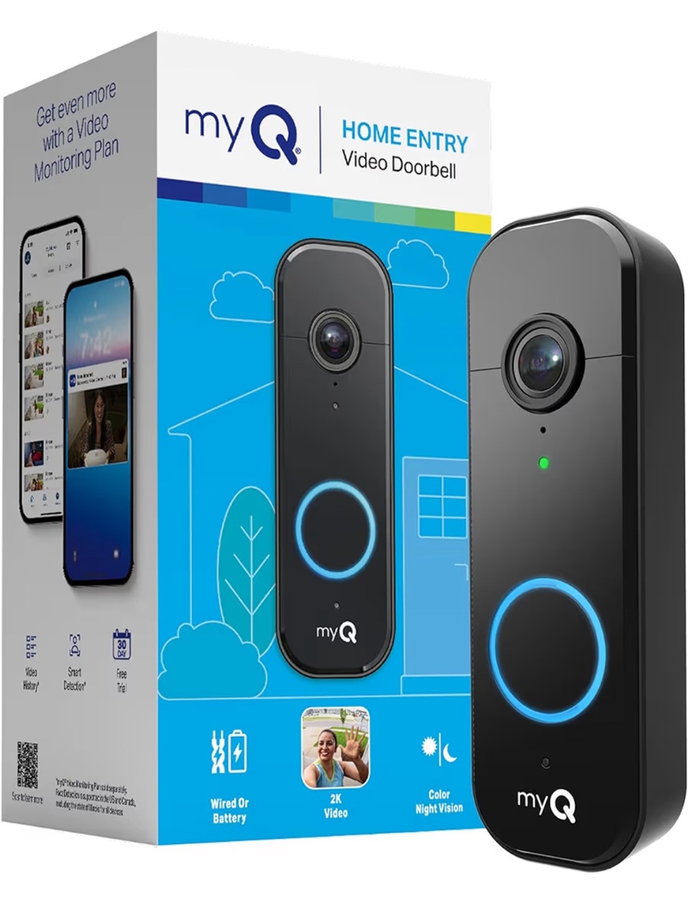 myQ Video Doorbell Camera, smart doorbell NEW